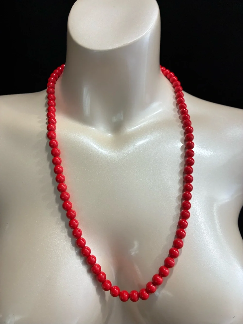 Patriotic Two-Strand Red, Blue & White Beaded VTG Retro Necklace’s Memorial Day